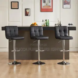Home Chairs: Leather Hydraulic Counter Height Barstool