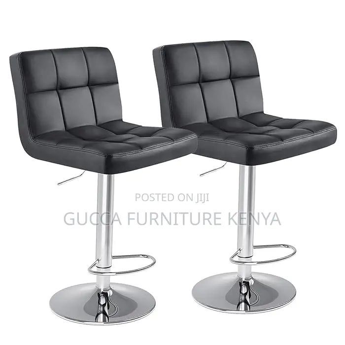 Home Chairs: Leather Hydraulic Counter Height Barstool