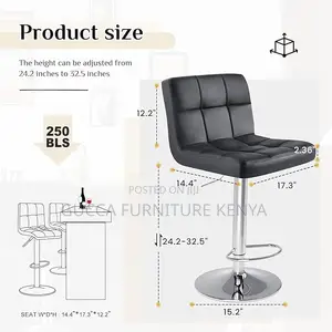 Home Chairs: Leather Hydraulic Counter Height Barstool