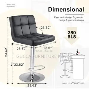 Home Chairs: Leather Hydraulic Counter Height Barstool