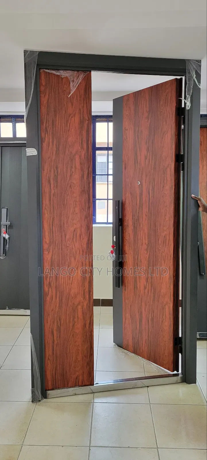 Beautiful Tall Brown Door - Steel Door 2400mm Height