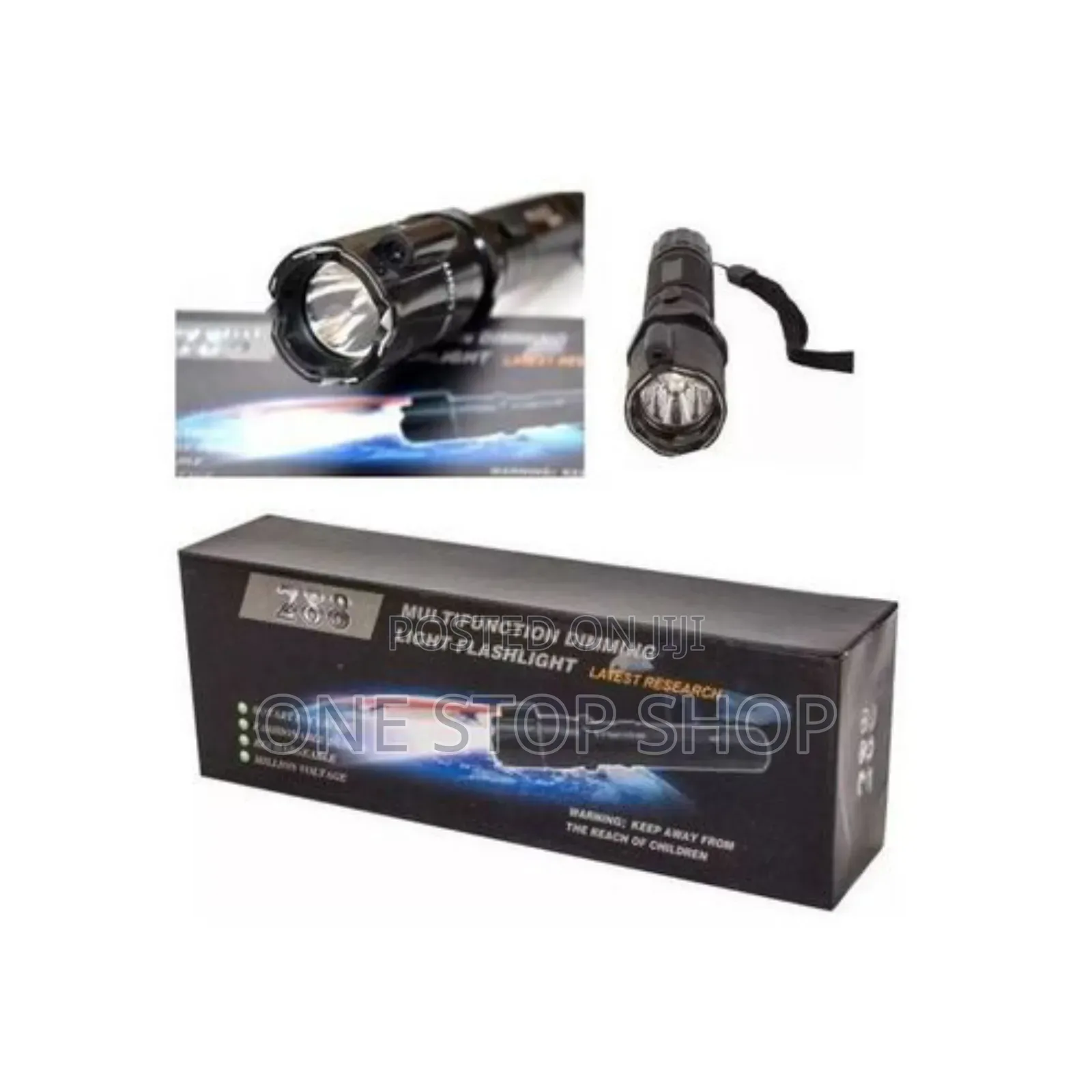 Flashlight Stun Gun With Laser