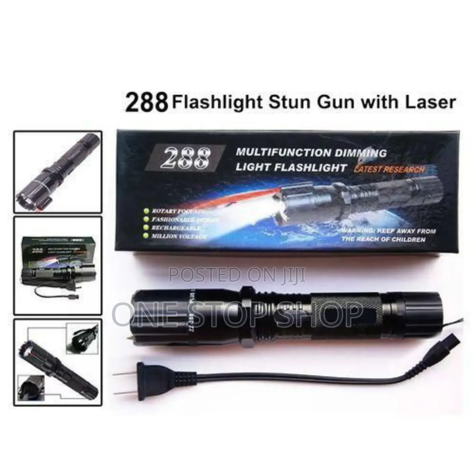 Laser Guided Stun Gun Flashlight