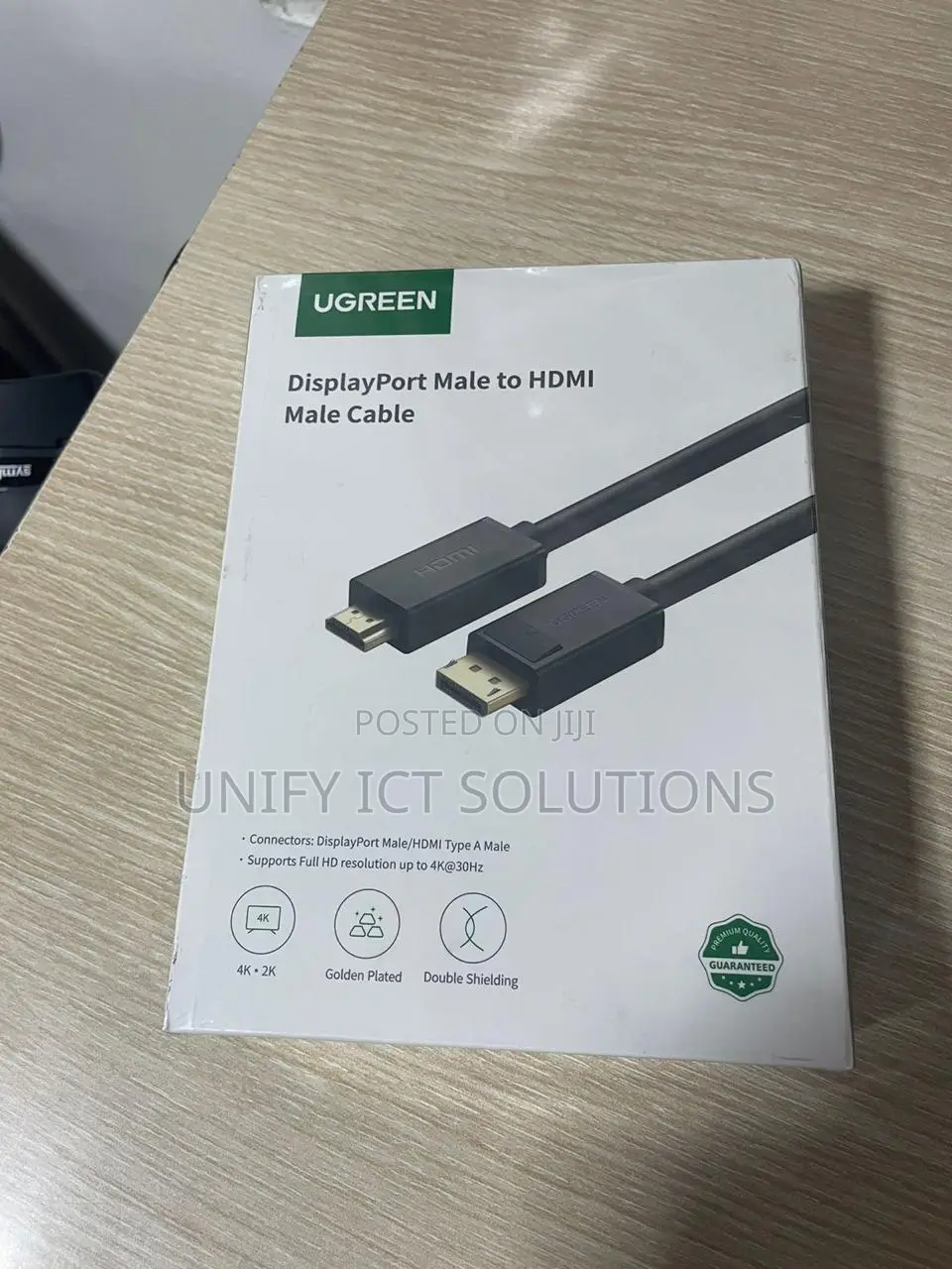 UGREEN DP Male to HDMI Male Cable 2m (Black)