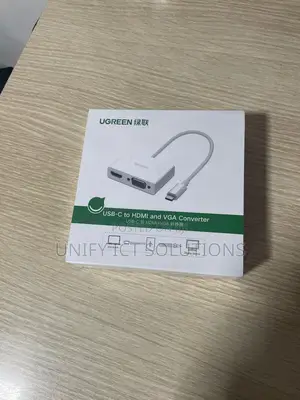 UGREEN USB-C to HDMI + VGA Converter – White