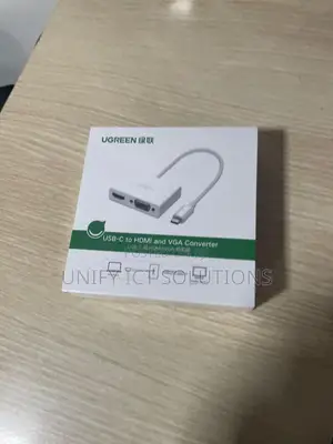 UGREEN USB-C to HDMI + VGA Converter – White