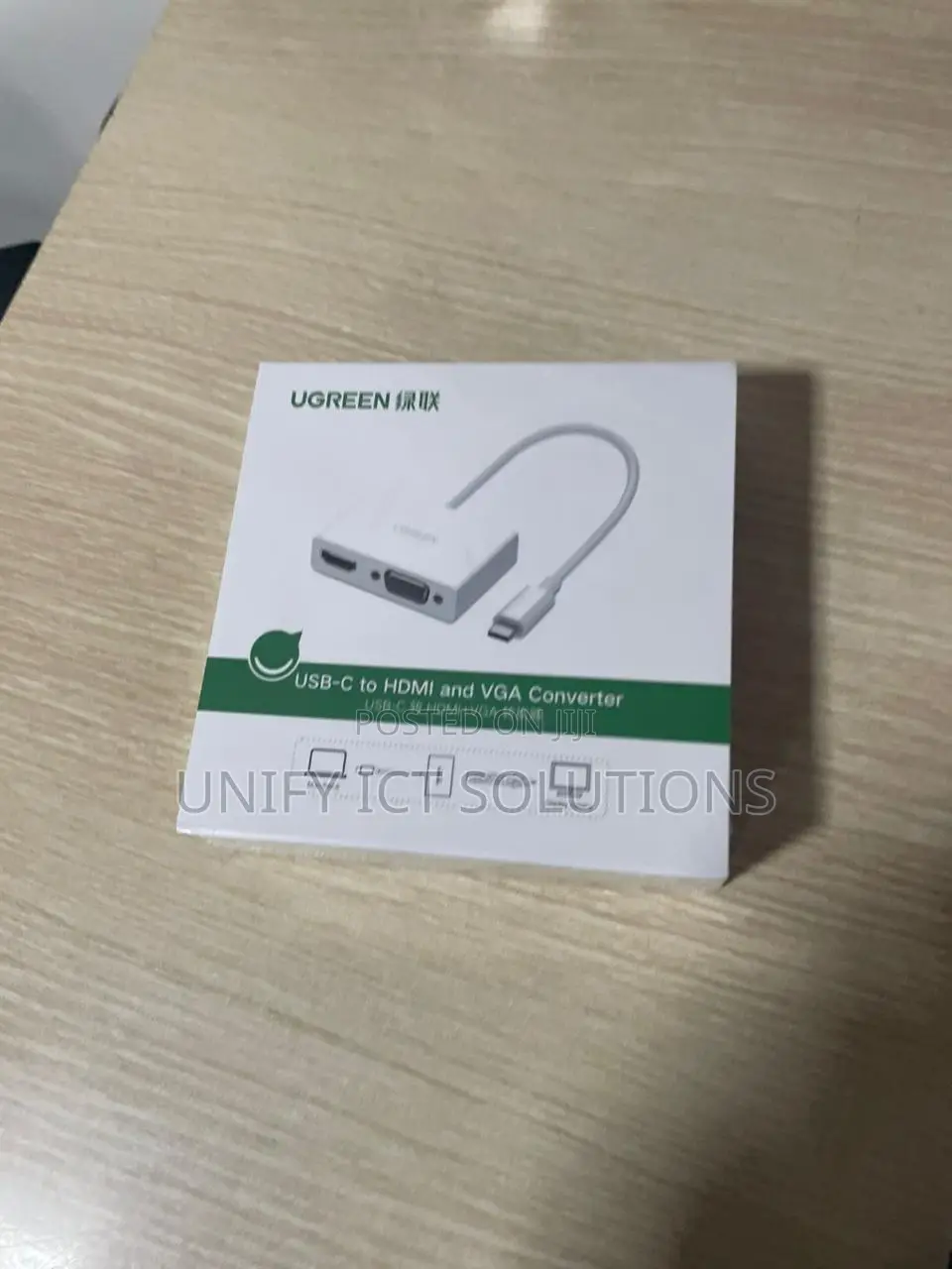 UGREEN USB-C to HDMI + VGA Converter – White