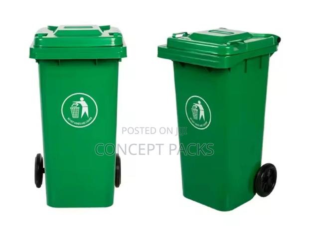 240L Wheelie Bin Plastic Dustbin - thumbnail 2