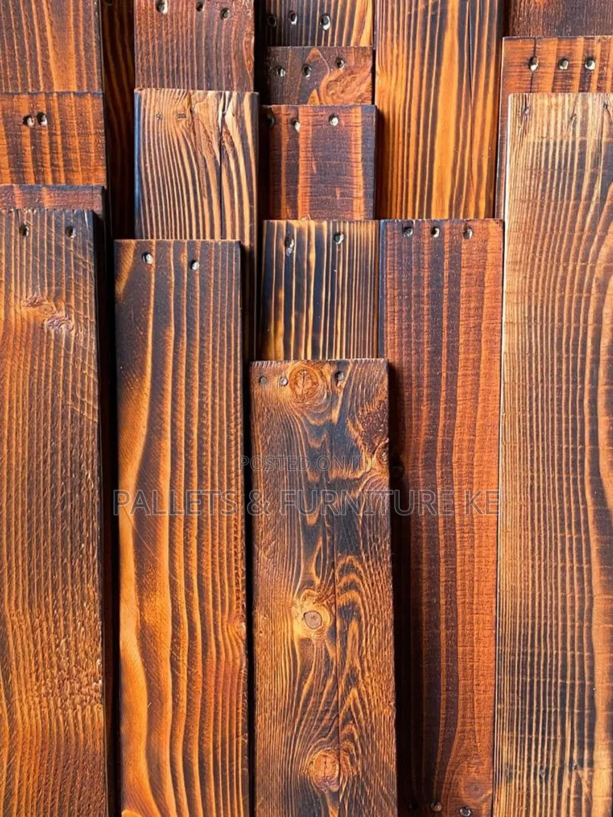 Burned Effect Pallet Wood