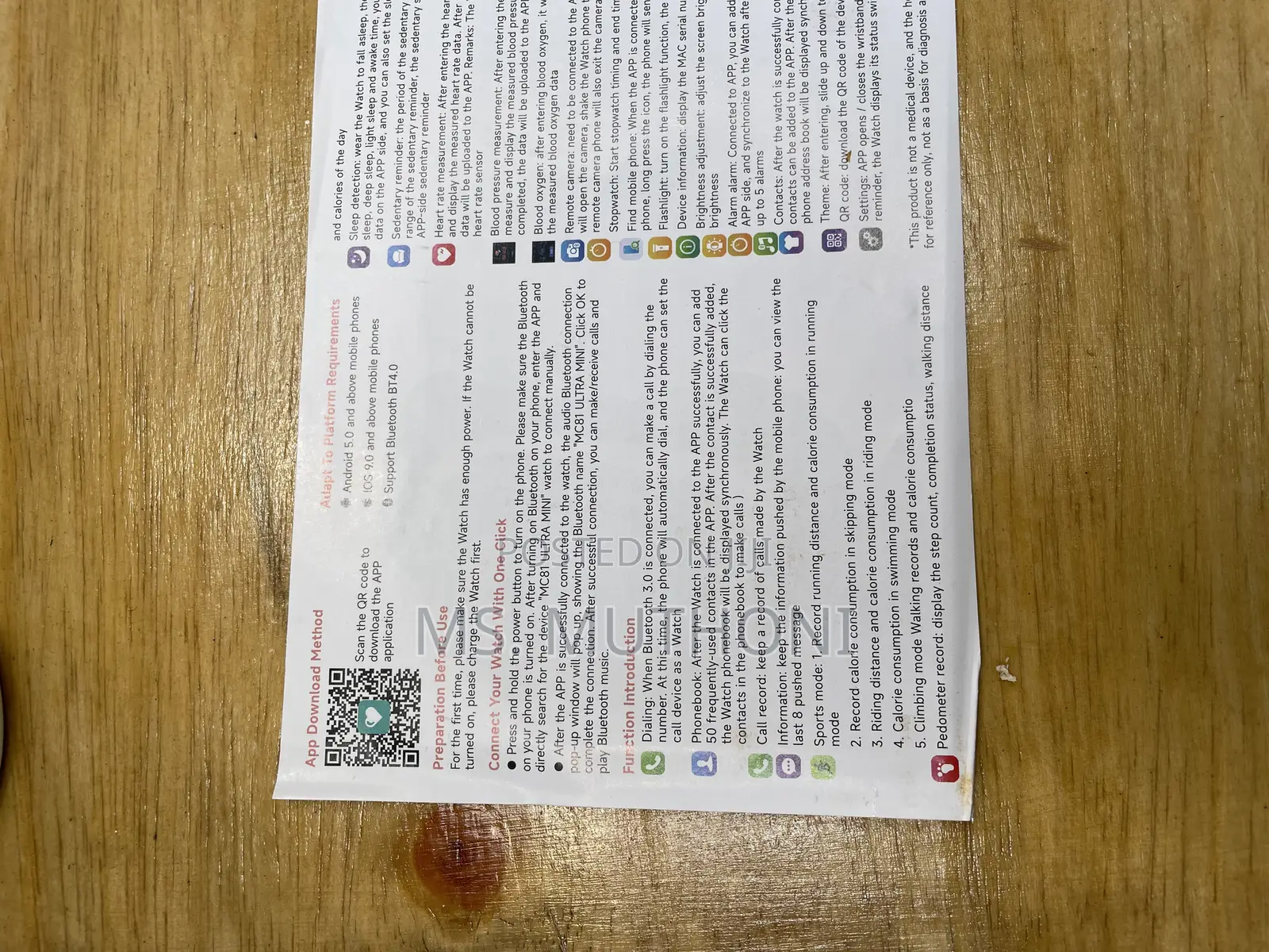 Modio Mc81 Ultra Mini Smartwatch