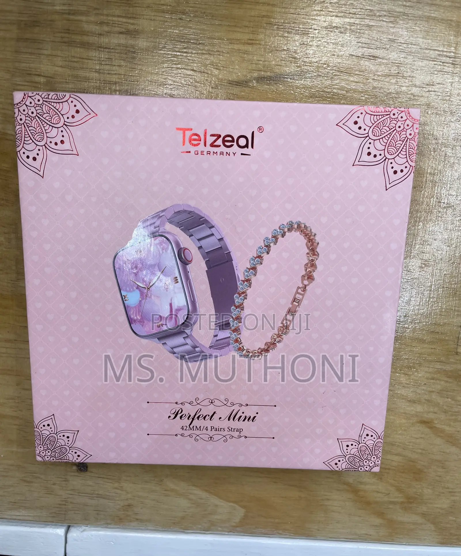 Telzeal Pefect Mini 42 MM Ladies Smart Watch With 4 Straps