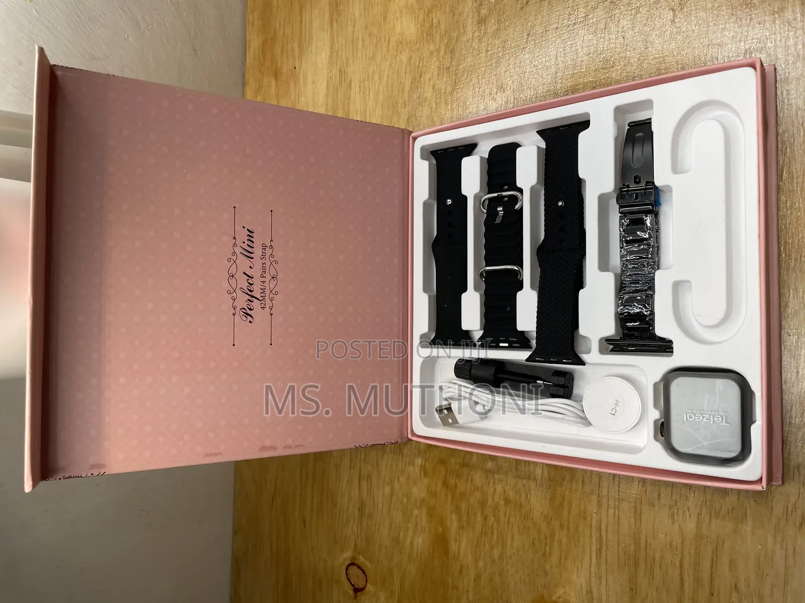 Telzeal Pefect Mini 42 MM Ladies Smart Watch With 4 Straps