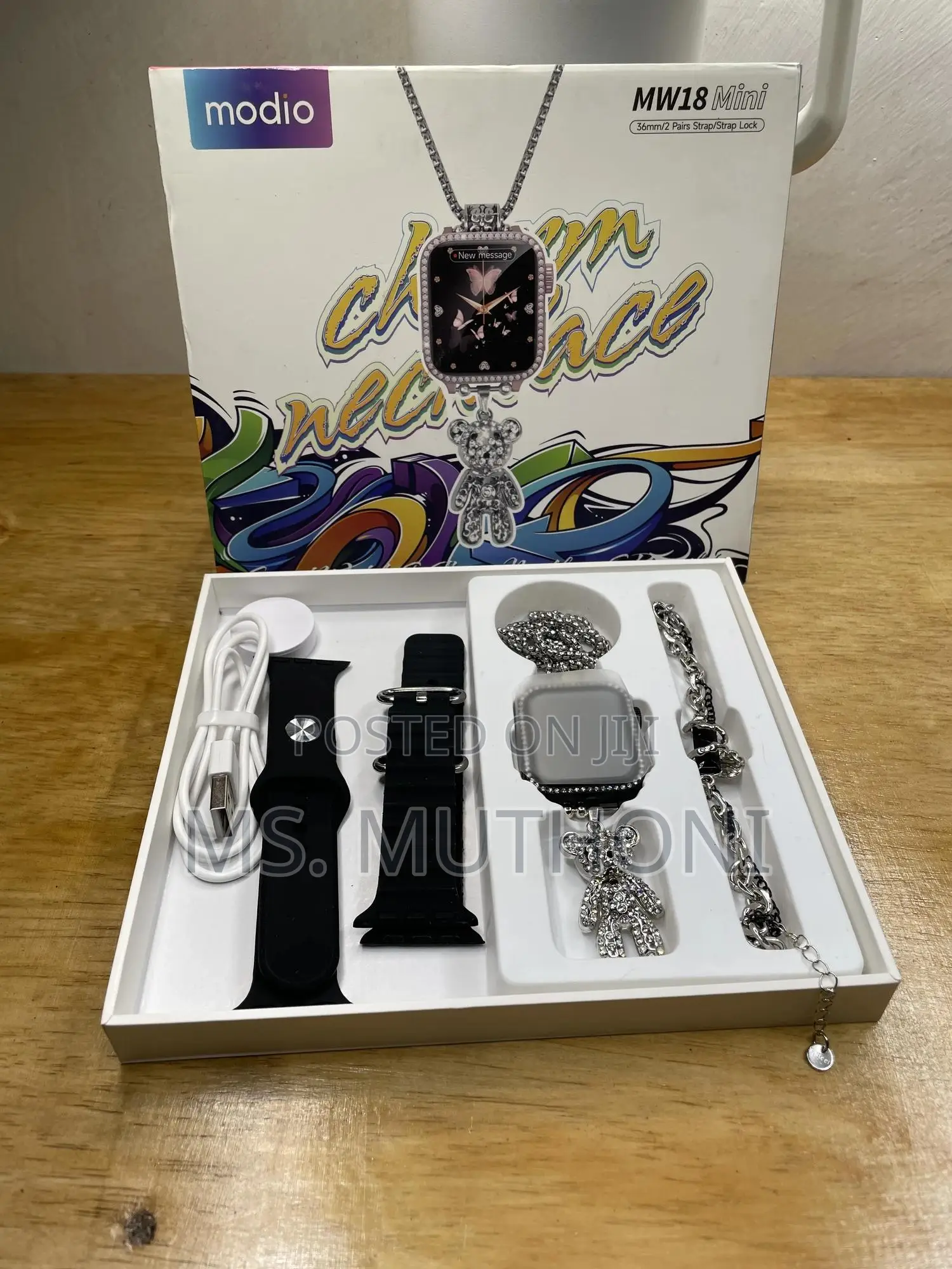 MW 18 Mini 36 Mm HD Display 2 Pair Strap and Stylish Chain