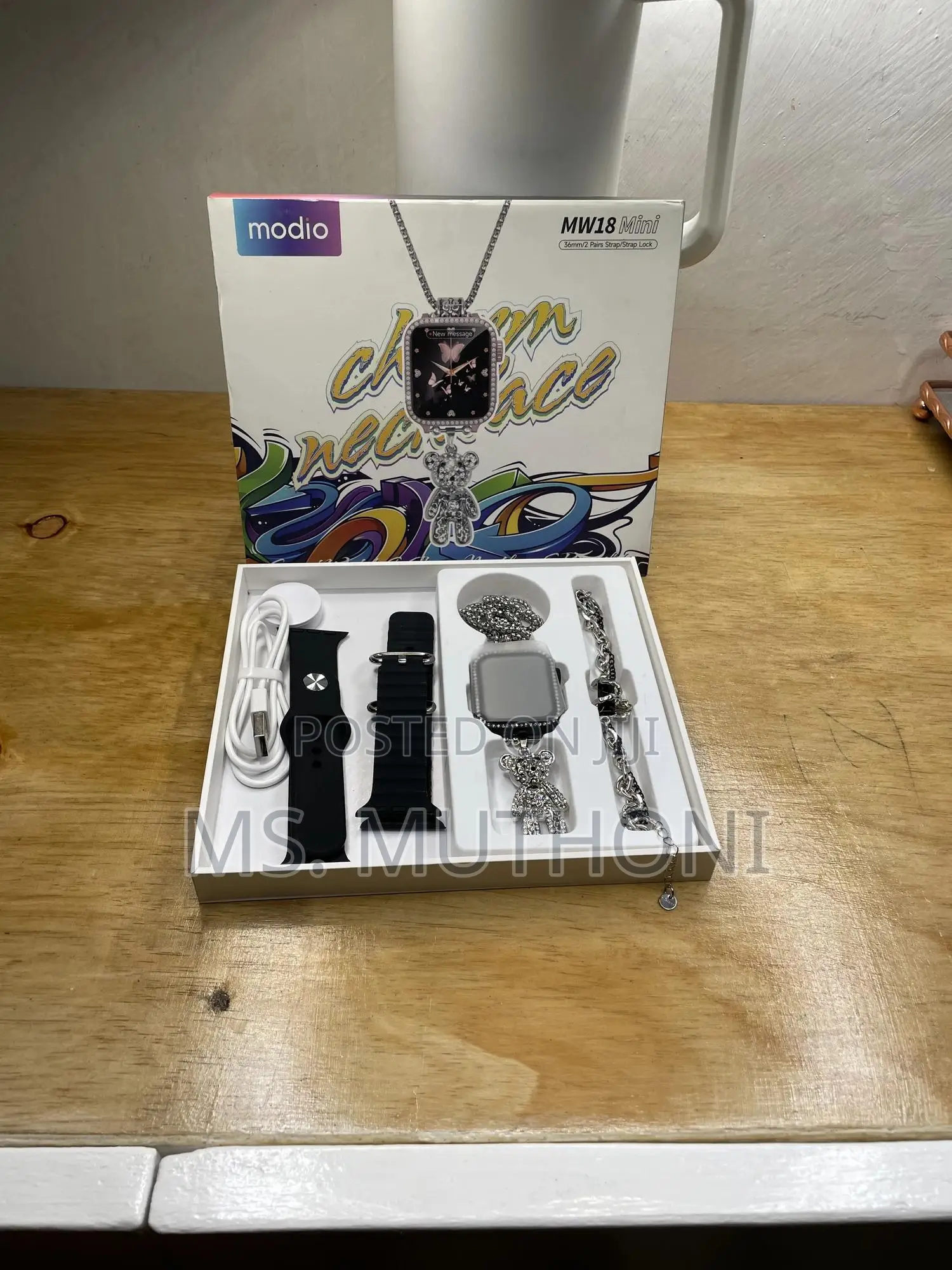 MW 18 Mini 36 Mm HD Display 2 Pair Strap and Stylish Chain