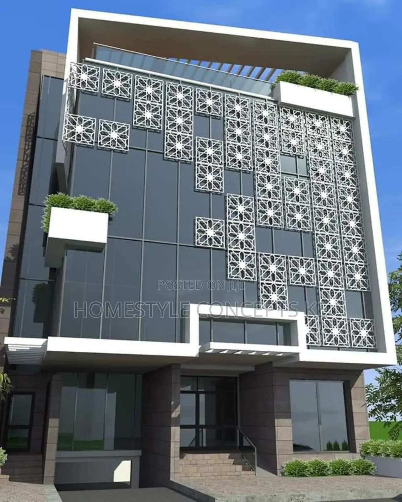 Facade Curtain Walling Aluco Cladding CNC Laser Jaali Panels