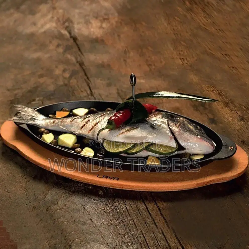 Sizzling Plate, Oval Cast Iron Hot Plate