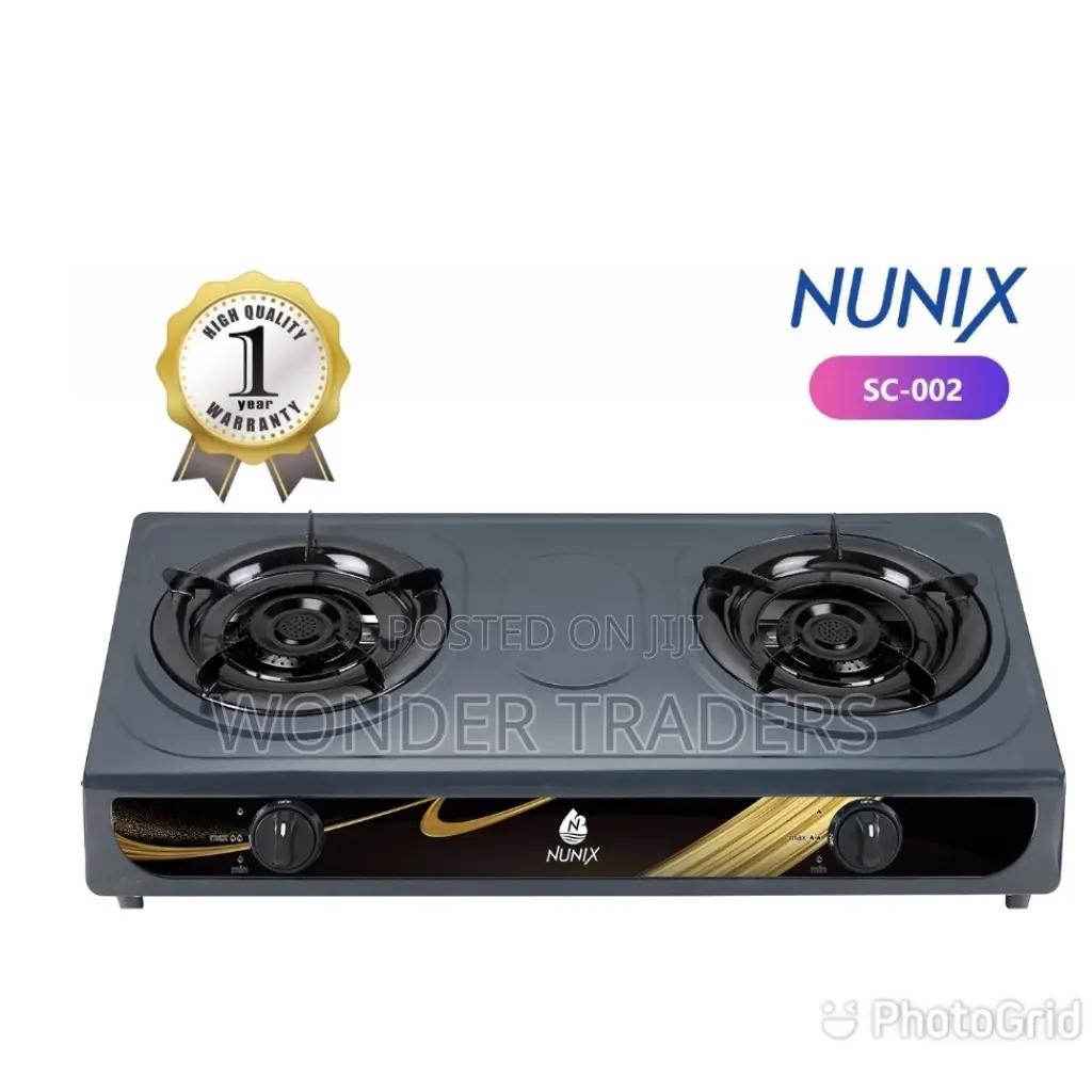 Nunix SC002 Two Burner Table Top Black