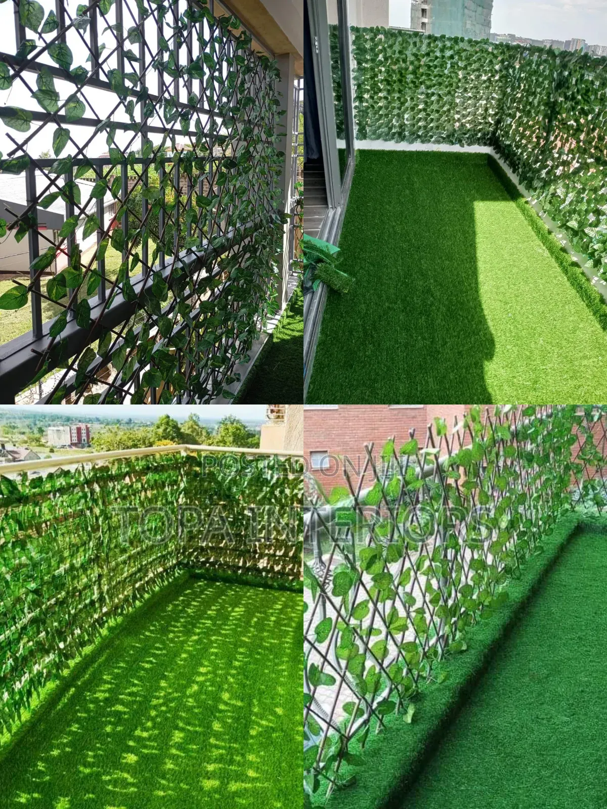 Outdoor Privacy Hedges Artificial Ivy Balcony Privacy Fence