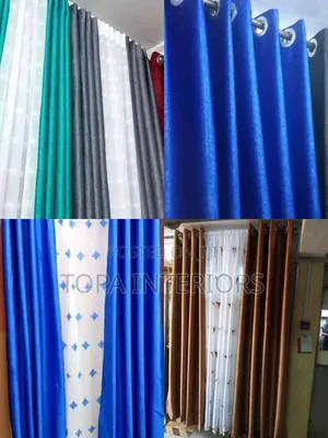 Basic Standard Material Window Curtains in All Colours Drape