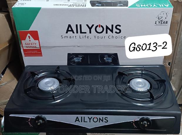 Ailyons Two Burner Black Auto Ignation Table Top (Mabati)*
