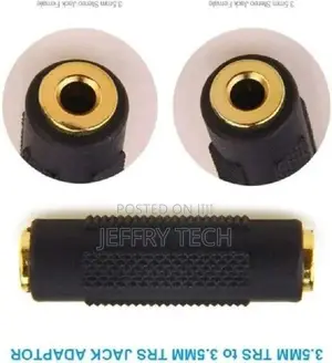 3.5mm Stereo Audio Gold Plated Female To Female Jack Coupler