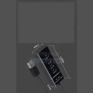 Black High Speed USB 3.0 4 Port USB Hub Multi Splitter Adapt