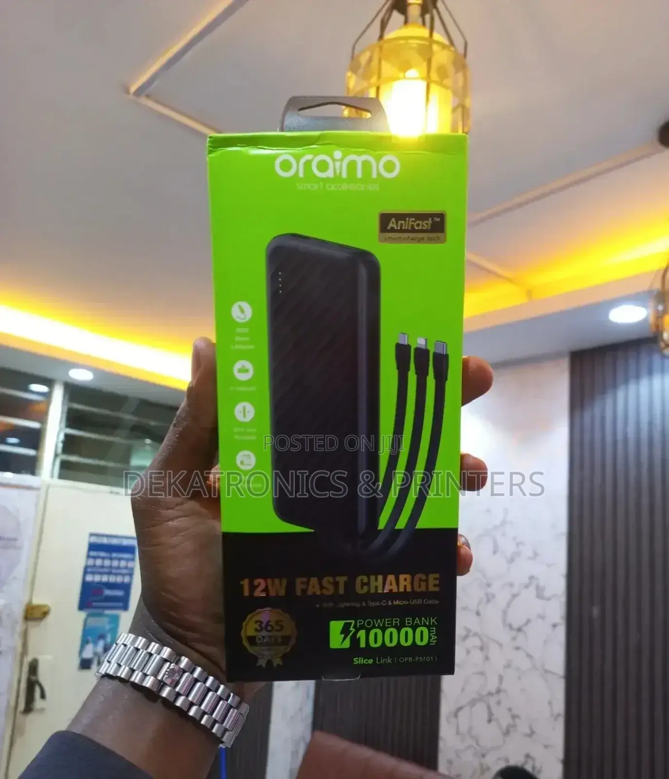 Oraimo 12watts 3 in 1 Power Bank