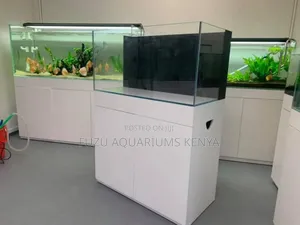 Excellent White Aquarium With Its Cabinet