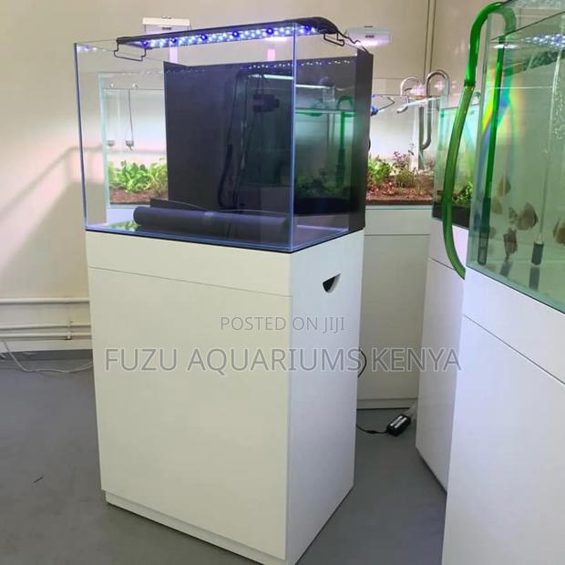 Stylish White Aquarium Complete - main view