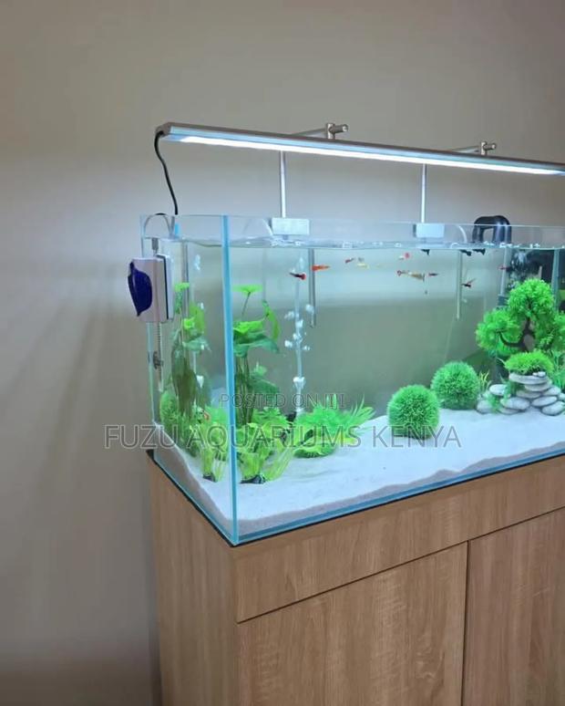 Sleek Modern Aquarium Complete With All Accessories - main view