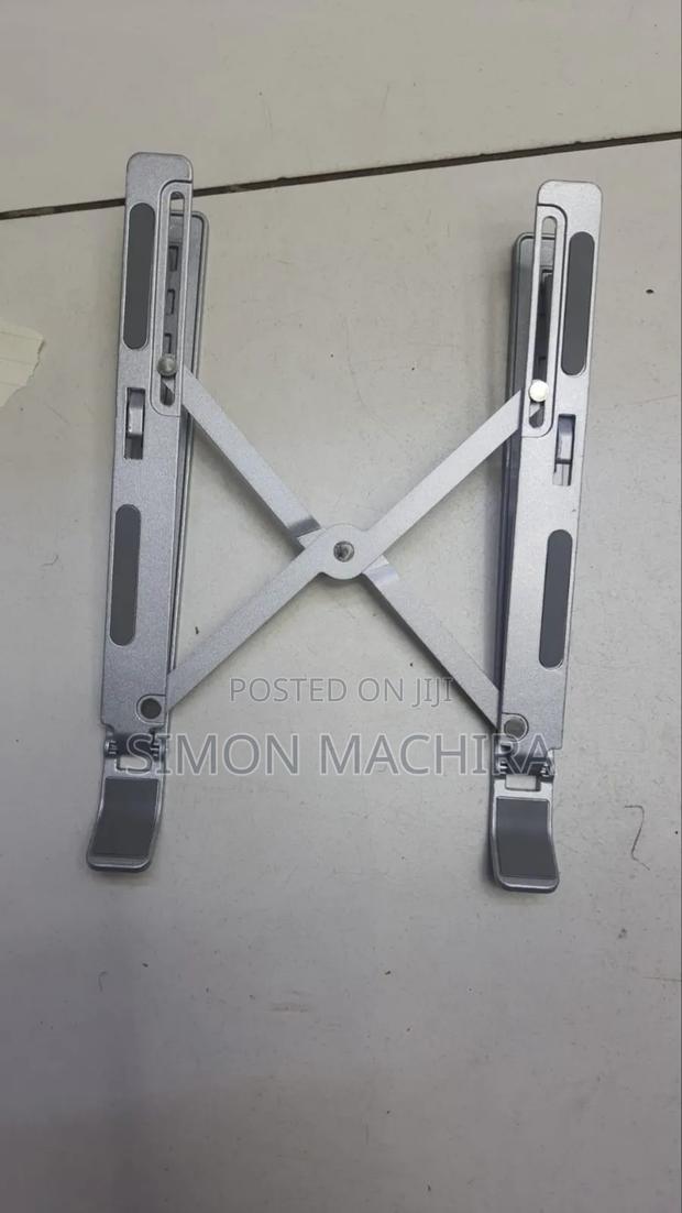 Silver Aluminium Metallic Laptop Stand