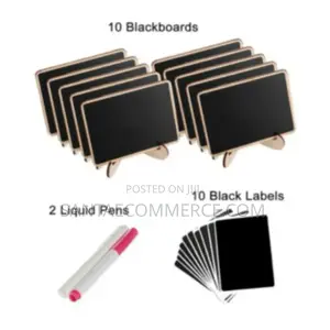 Food Label Black Bamboo Board