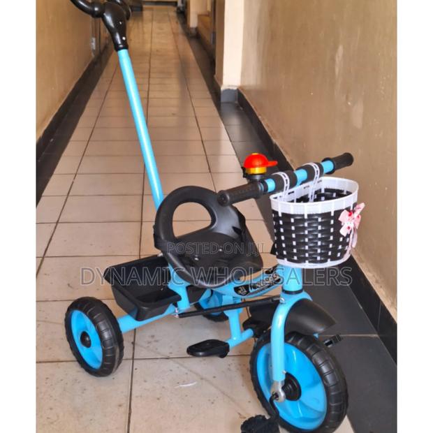 Kids’ Tricycle With Parent Push Handle-Blue