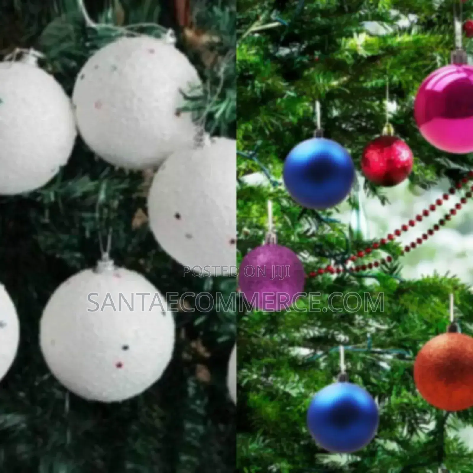 Festive Christmas Coloured Balls