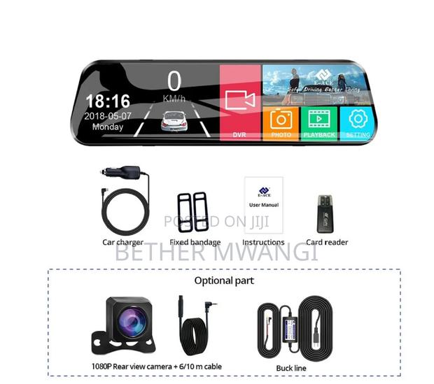 10 Inch- Dash Cam (Full Screen Display) in Kenya - thumbnail 3