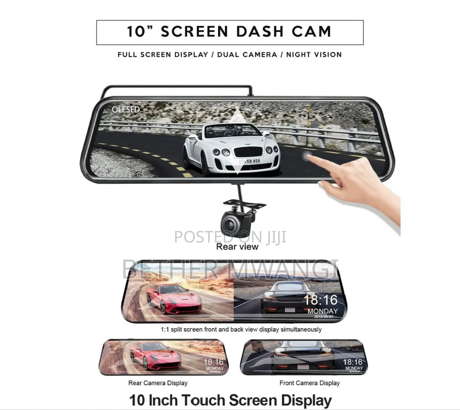 10 Inch- Dash Cam (Full Screen Display) in Kenya