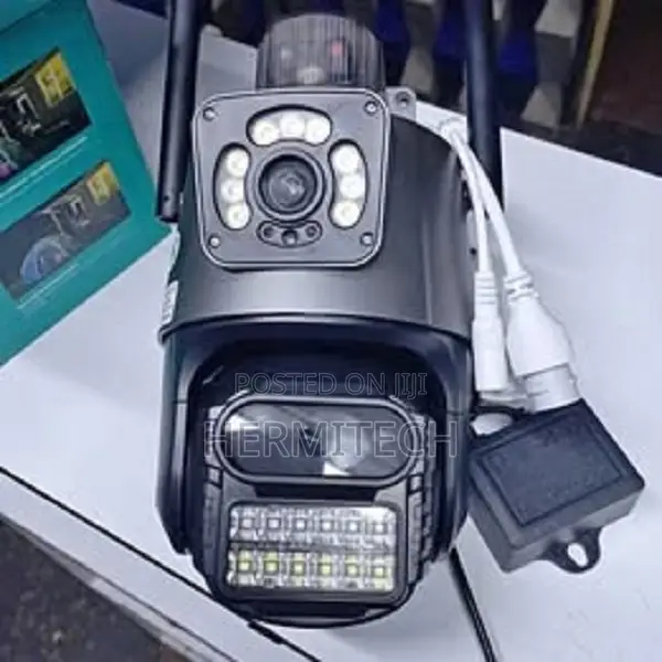 Dual Lens 4g/Lan Outdoor CCTV Camera