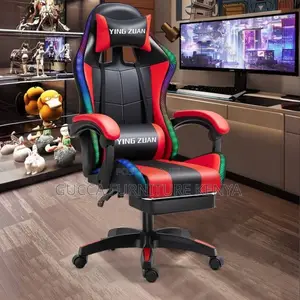 Office Chairs: Red Small Size Gaming Chair With Pillow