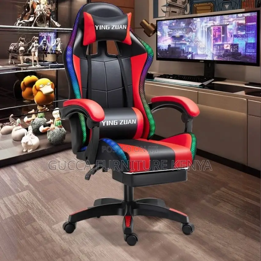 Office Chairs: Red Small Size Gaming Chair With Pillow