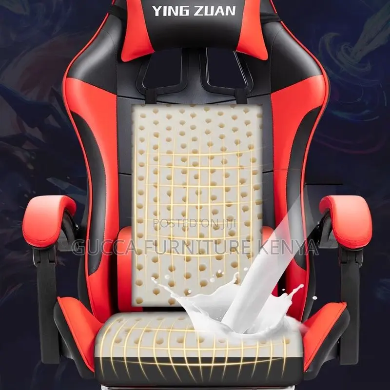 Office Chairs: Red Small Size Gaming Chair With Pillow