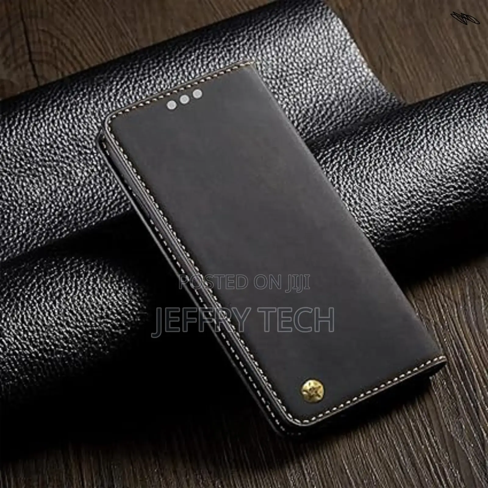 Tecno Camon 15 Genuine Leather Wallet Case With Card Holder