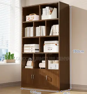 Cabinets: Home Office Wooden Storage Bookcase