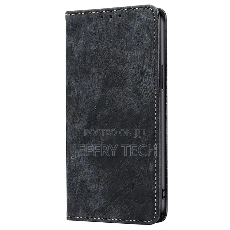 Itel P65 Leather Phone Case(Black) Anti Drop Shockproof