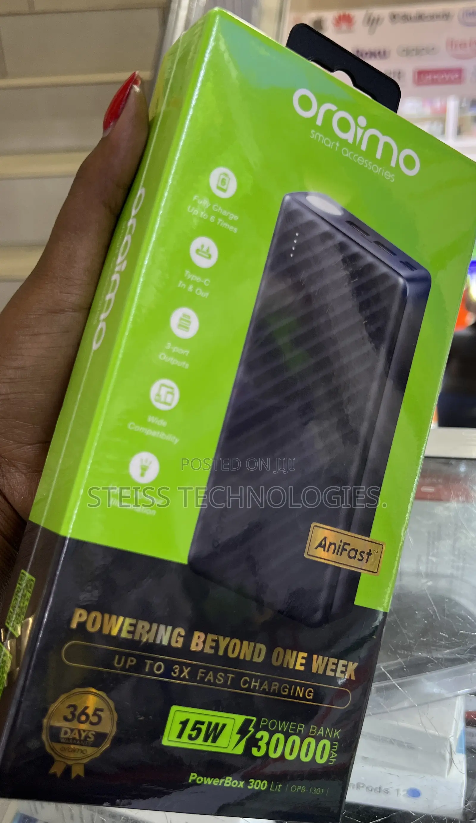 Oraimo 30000mah Fast Charging Powerbank.