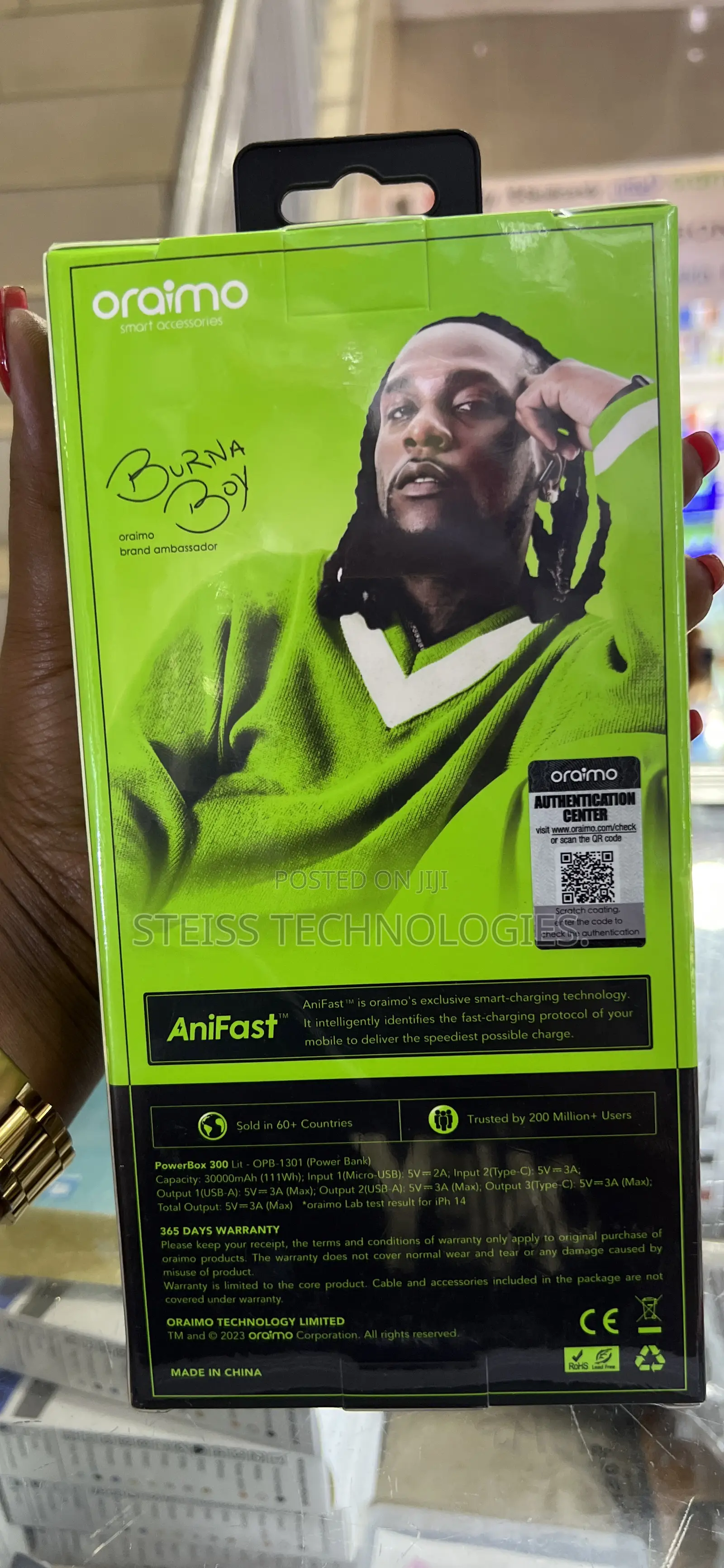 Oraimo 30000mah Fast Charging Powerbank.