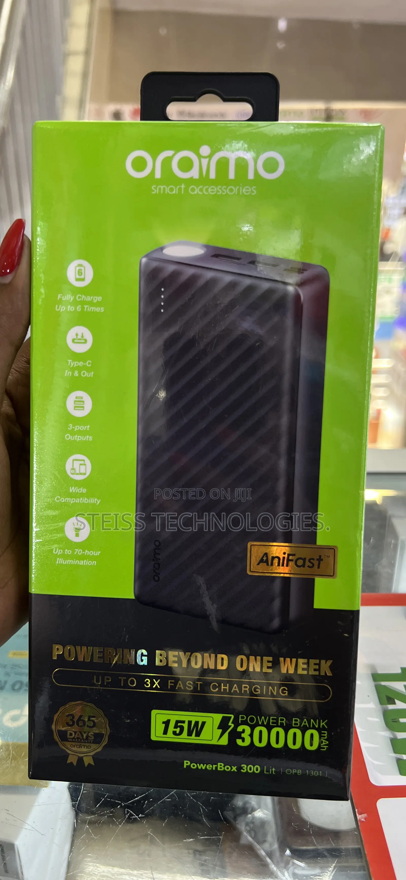 Oraimo 30000mah Fast Charging Powerbank.