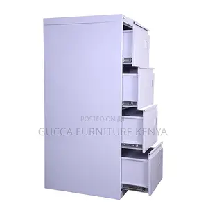 Cabinets: Grey Steel Cabinet With 4 Lockable Drawers