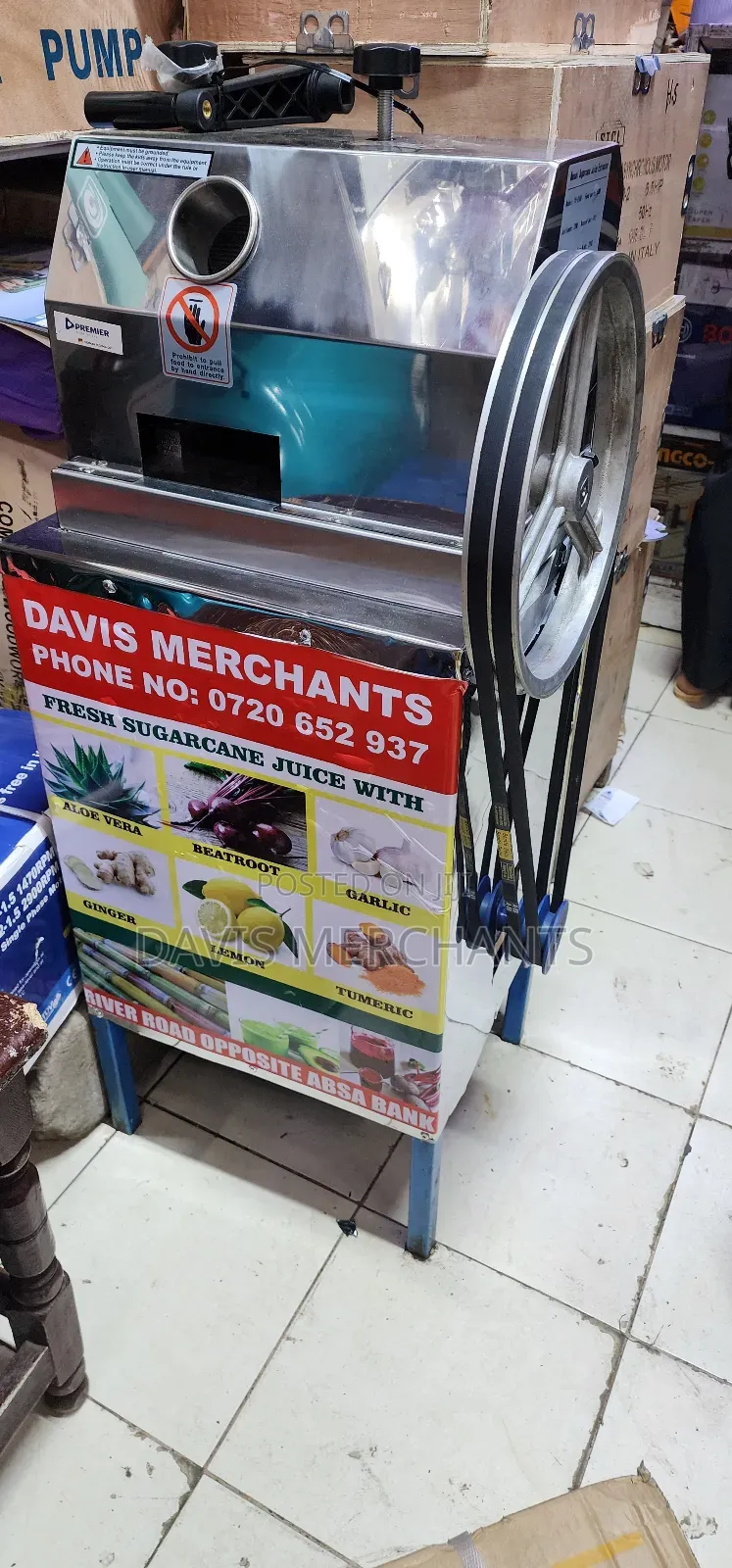 Sugar Cane Crasher With Double Belt 2HP Low Speed Motor