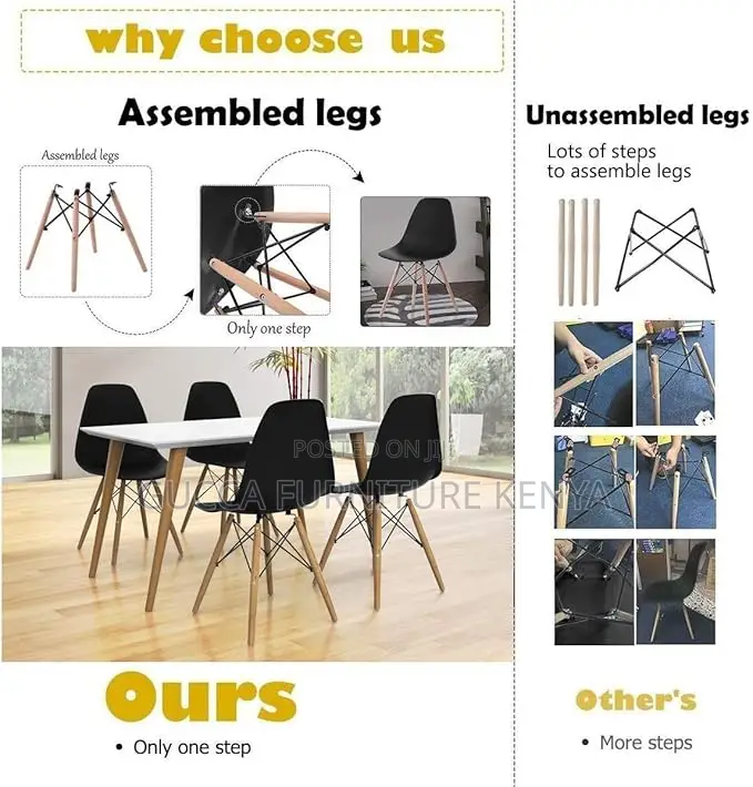 Home Chairs: Plastic Dining Side Chair for Dining Room