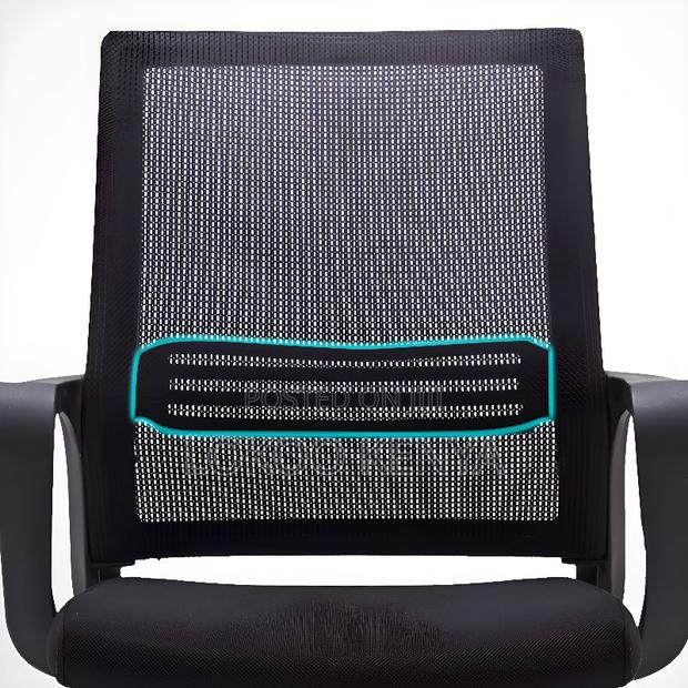 Office Chair : Mid -Back Black Fixed Arms Office Chair - thumbnail 5